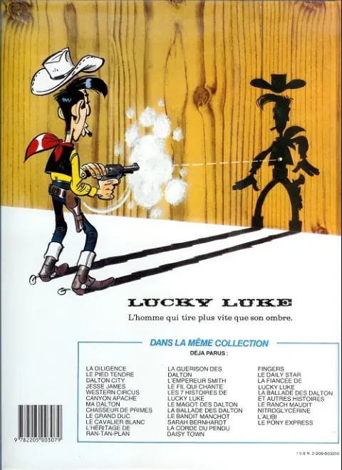Verso de l'album Lucky Luke Tome 33 Le Pied-Tendre
