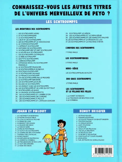 Verso de l'album Johan et Pirlouit Tome 15 Les troubadours de Roc-à-Pic