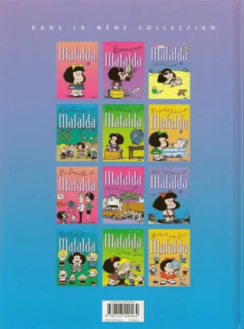 Verso de l'album Mafalda Tome 9 Les vacances de Mafalda