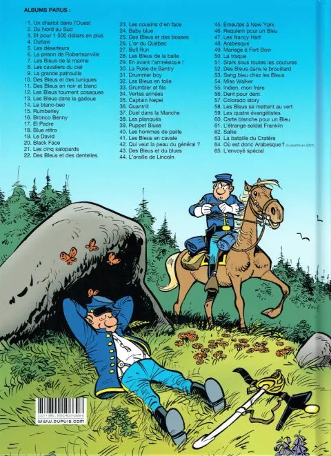 Verso de l'album Les Tuniques Bleues Tome 12 Les bleus tournent cosaques