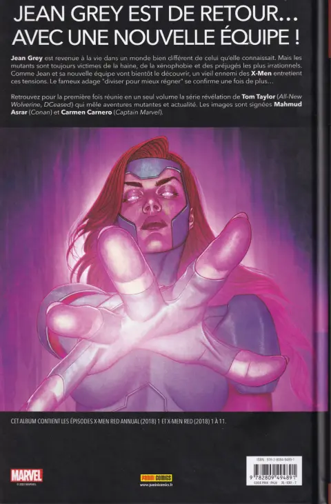 Verso de l'album X-Men Red Haine Mécanique