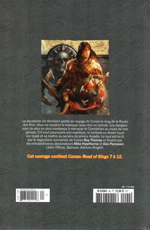 Verso de l'album The Savage Sword of Conan - La Collection Tome 92 Vents sur l'Aquilonie