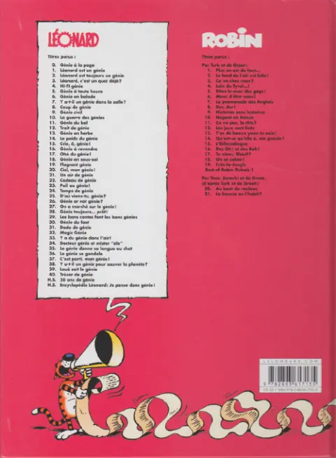 Verso de l'album Léonard Tome 15 Crie, ô, génie !