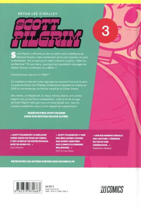 Verso de l'album Scott Pilgrim Vol. 3