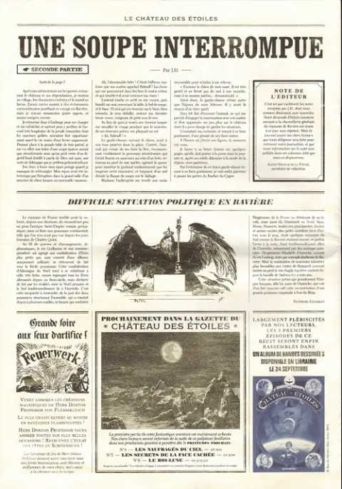 Verso de l'album Le Château des étoiles Le Château des Etoiles - Gazette N° 3 Les Conquérants de l'éther