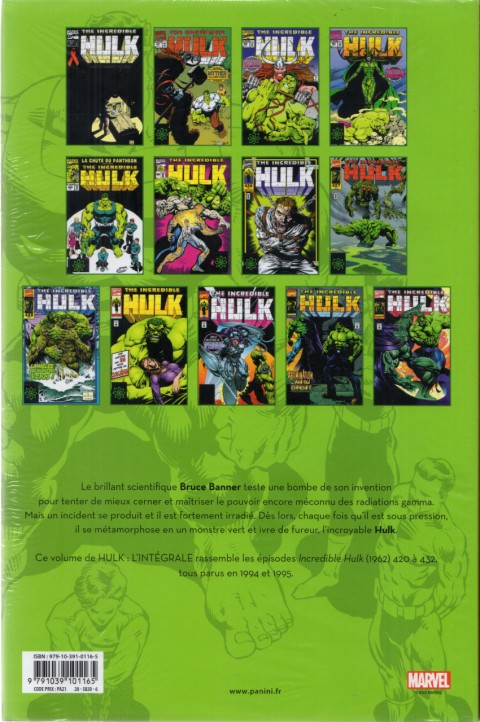 Verso de l'album Hulk - L'Intégrale Volume 13 1994-1995