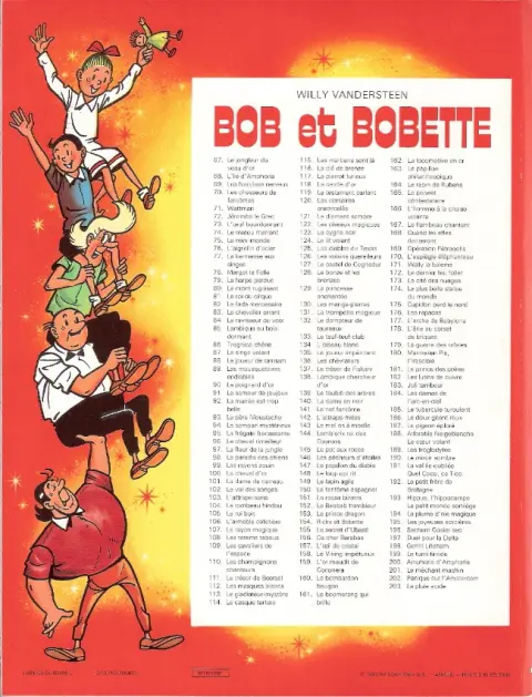 Verso de l'album Bob et Bobette Tome 101 La dame de carreau