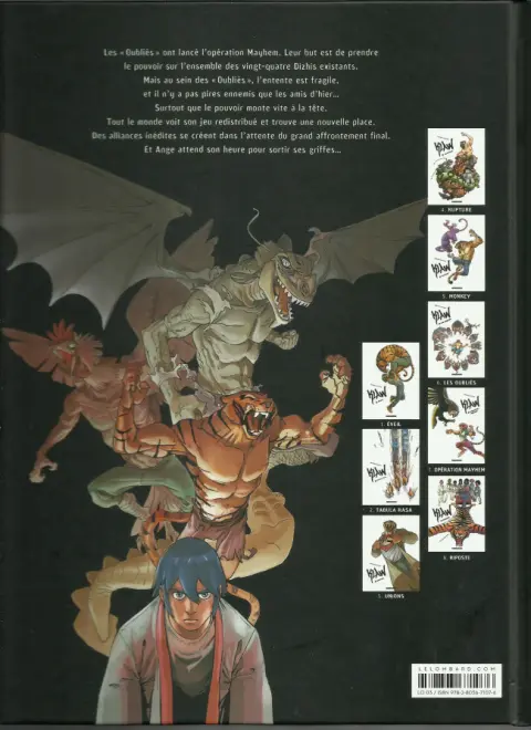 Verso de l'album Klaw Tome 7 Opération Mayhem