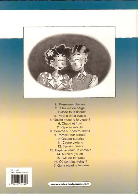 Verso de l'album Cédric Tome 14 Au pied, j'ai dit !