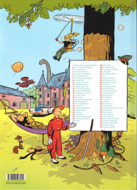 Verso de l'album Spirou et Fantasio Tome 57 La mémoire du futur