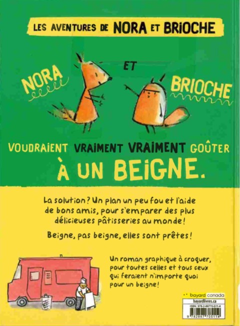 Verso de l'album Les aventures de Nora et Brioche Pas de beigne pour les écureuils