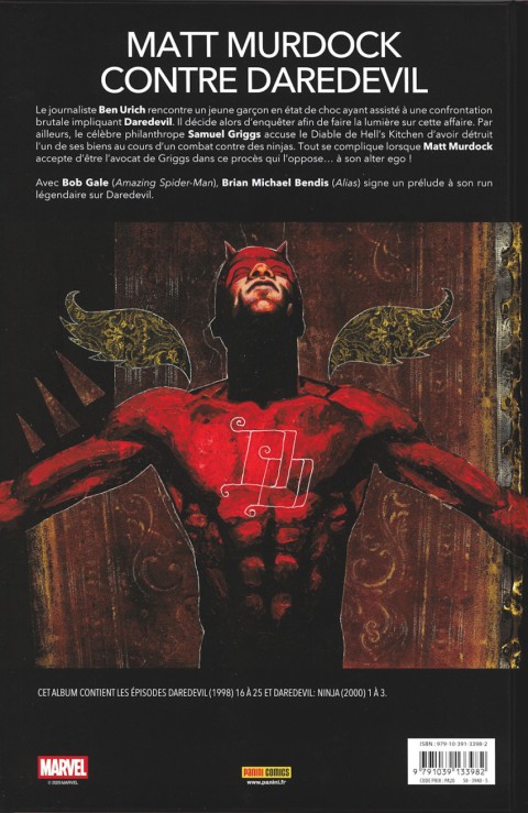 Verso de l'album Daredevil 2 Cauchemar
