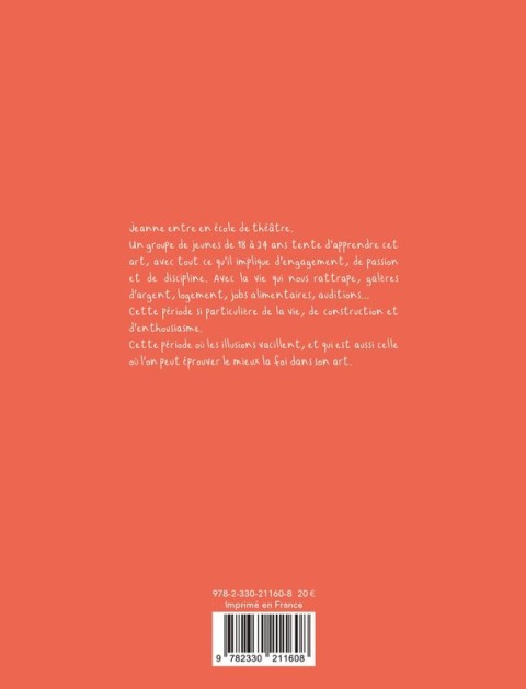 Verso de l'album Des vies multiples : Carnets d'une jeune actrice Vol. 1