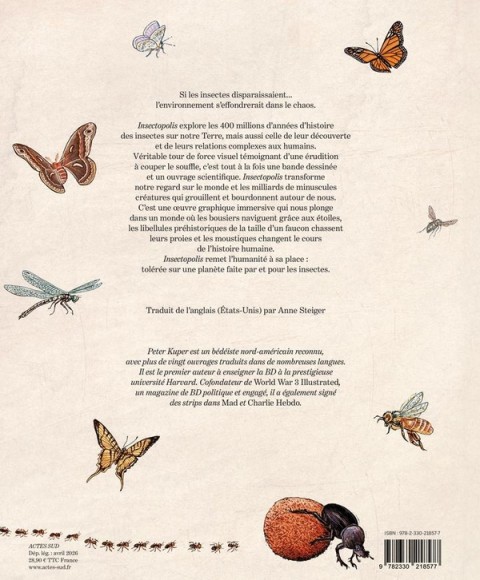 Verso de l'album Insectopolis Une histoire naturelle