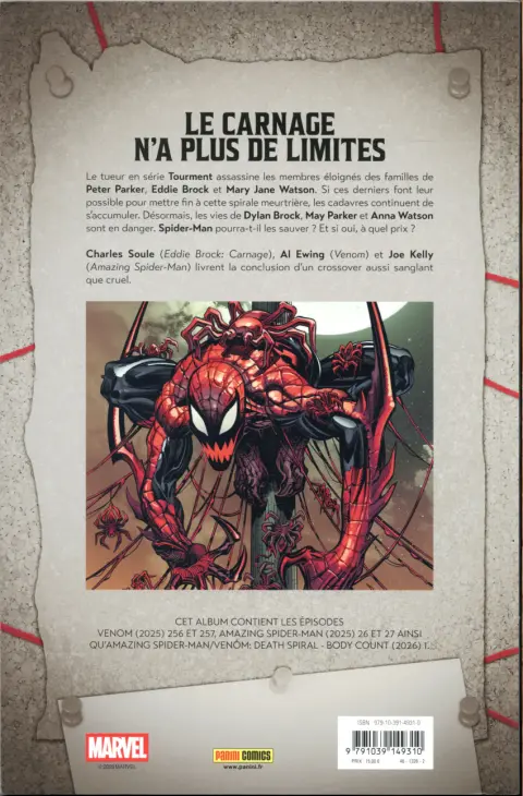 Verso de l'album Spider-man/Venom - Death Spiral 02/02