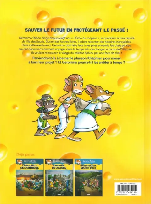 Verso de l'album Geronimo Stilton Tome 4 Le secret du Sphinx