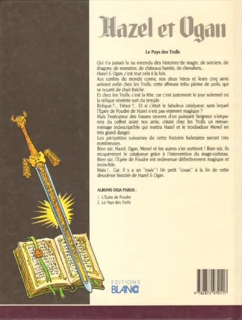 Verso de l'album Hazel et Ogan Tome 2 Le pays des Trolls