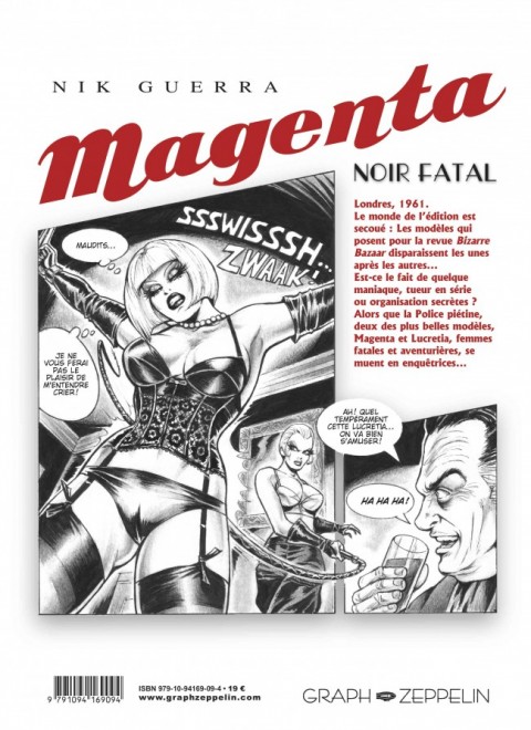 Verso de l'album Magenta Noir fatal