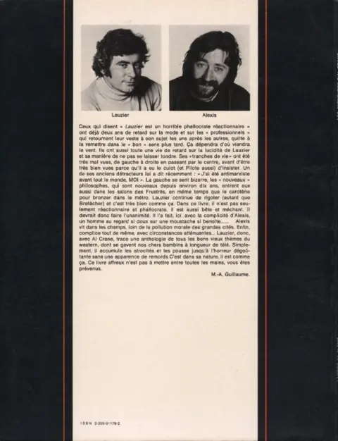 Verso de l'album Al Crane Tome 1 Les aventures d'Al Crane