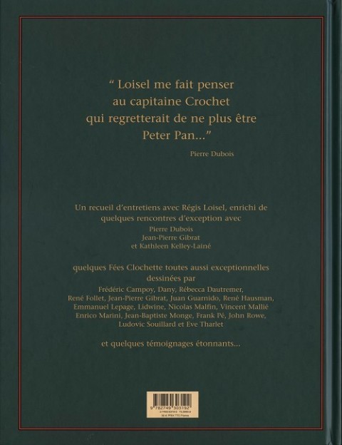 Verso de l'album Peter Pan Loisel, dans l'ombre de Peter Pan