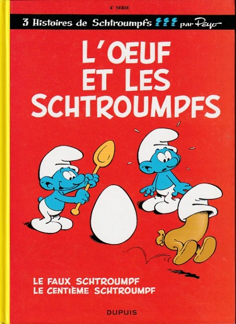 Couverture de l'album Les Schtroumpfs Tome 4 L'œuf et les schtroumpfs