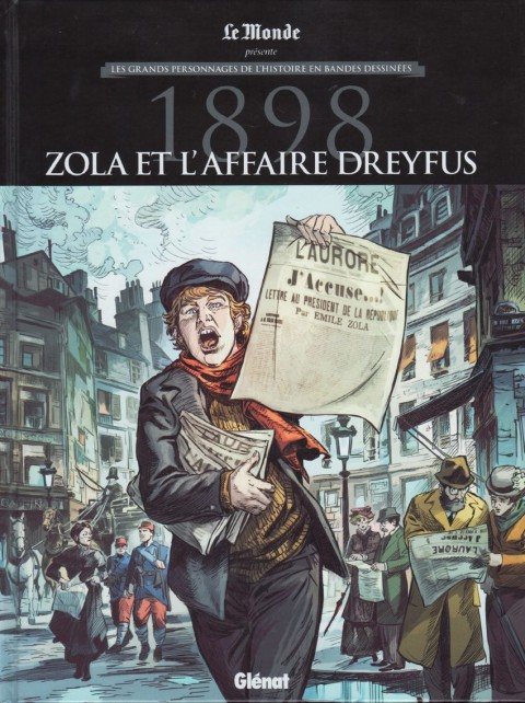 Couverture de l'album Les grands personnages de l'Histoire en bandes dessinées 1898 - Zola et l'affaire Dreyfus
