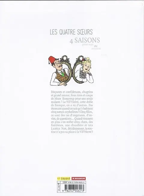 Verso de l'album Les Quatre soeurs 4 saisons - Printemps, été, automne, hiver