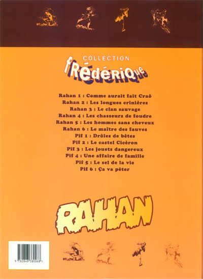 Verso de l'album Rahan Tome 1 Comme aurait fait Craô