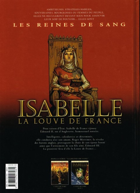 Verso de l'album Les Reines de sang - Isabelle, la Louve de France Tome 1 Isabelle La Louve de France - Volume 1/2
