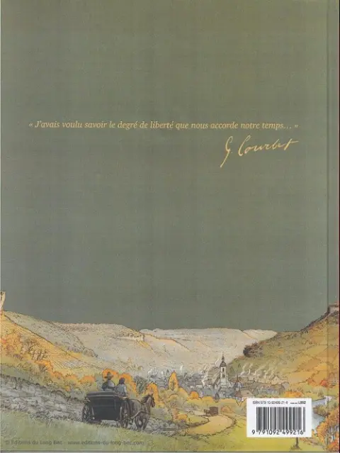 Verso de l'album Le Rendez-vous d'onze heures Une biographie de G. Courbet