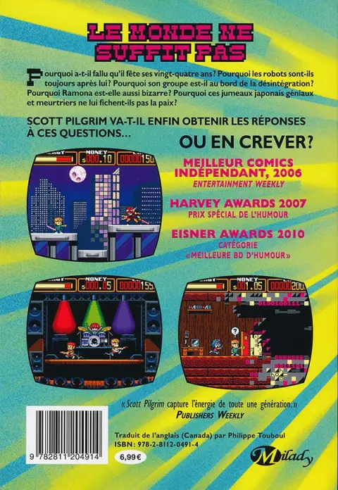 Verso de l'album Scott Pilgrim Tome 5 Scott Pilgrim VS the Universe