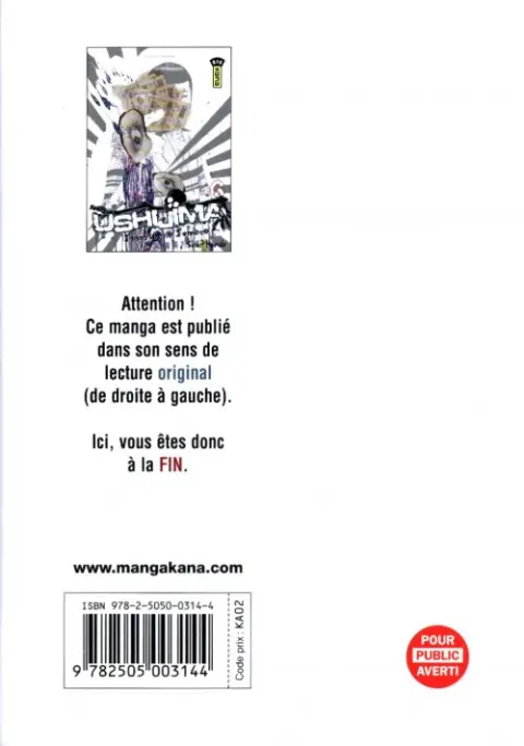 Verso de l'album Ushijima - L'usurier de l'ombre 6