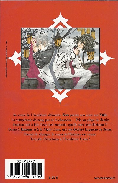 Verso de l'album Vampire Knight 10