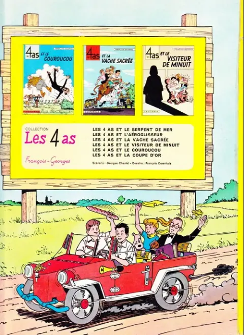 Verso de l'album Les 4 as Tome 1 Les 4 as et le serpent de mer