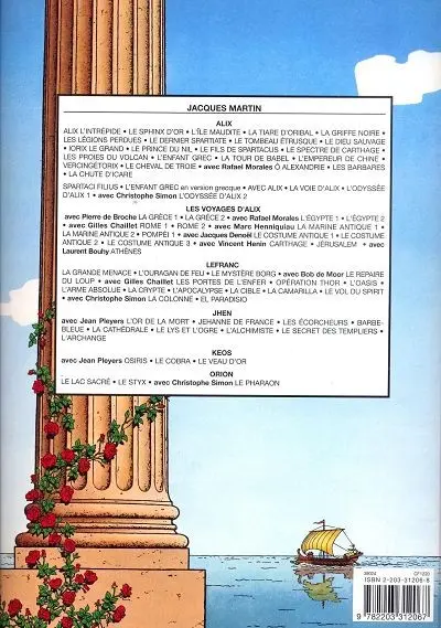 Verso de l'album Alix Tome 3 L'Île maudite