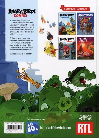 Verso de l'album Angry Birds Tome 1 Opération omelette