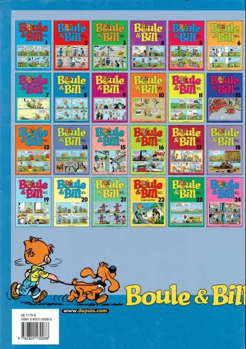 Verso de l'album Boule & Bill Tome 8
