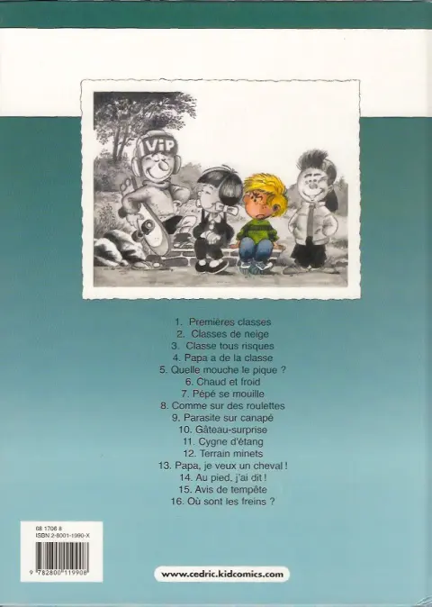 Verso de l'album Cédric Tome 6 Chaud et froid