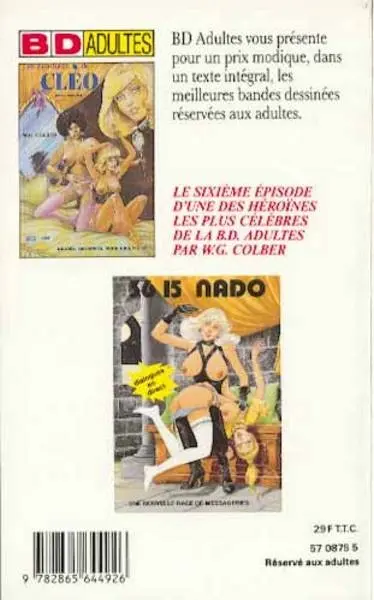 Verso de l'album Les aventures de Cléo (6ème épisode)