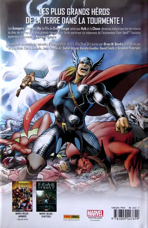 Verso de l'album Avengers Vision du futur