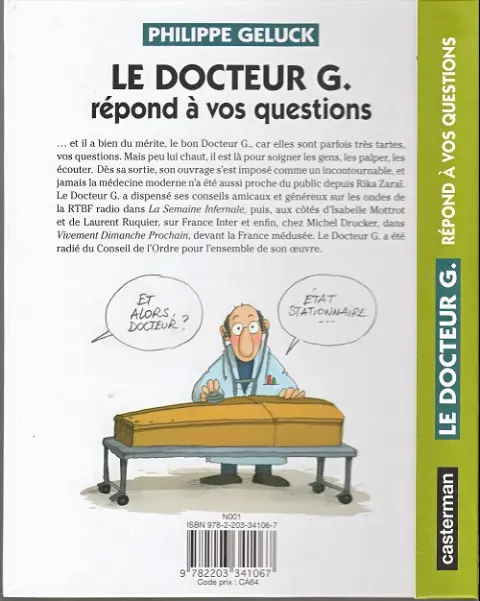 Verso de l'album Le Docteur G Tome 1 Le Docteur G répond à vos questions