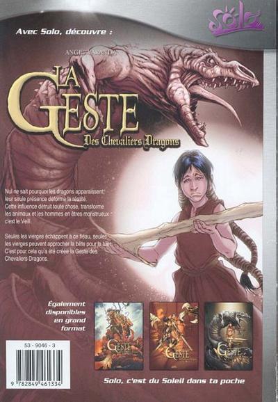 Verso de l'album La Geste des Chevaliers Dragons Tome 1 Jaïna