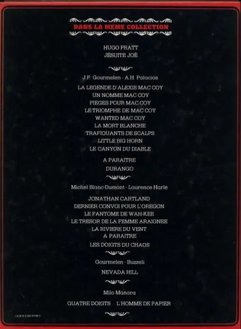 Verso de l'album Jésuite Joe