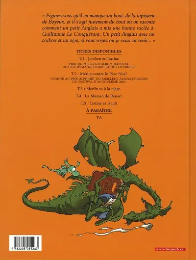 Verso de l'album Merlin Tome 3 Va à la plage