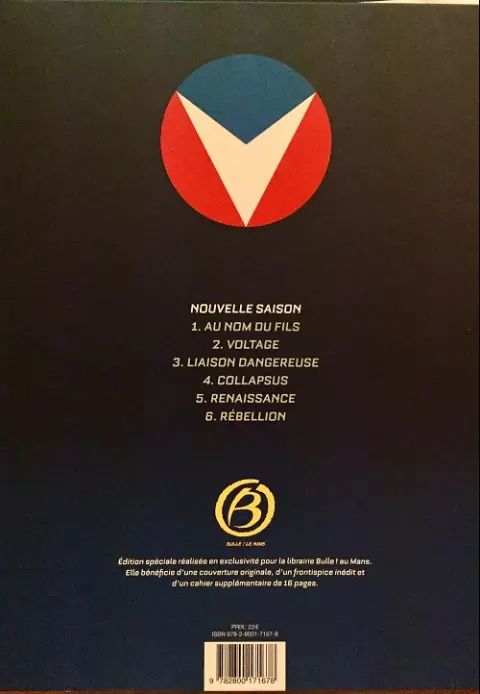 Verso de l'album Michel Vaillant Tome 6 Rébellion