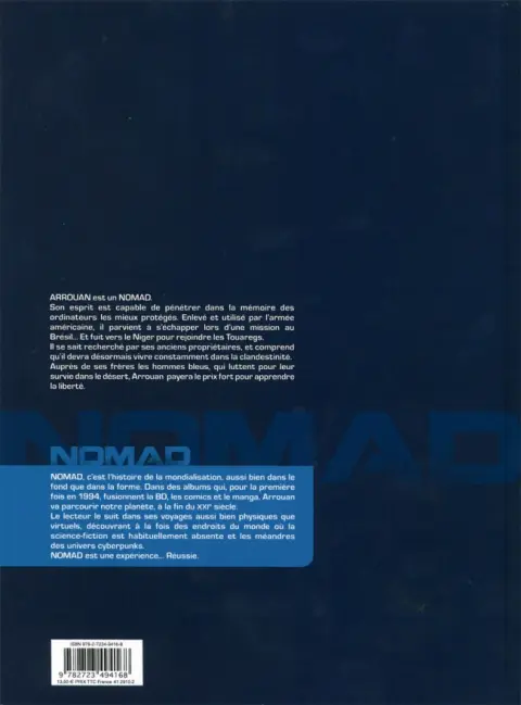 Verso de l'album Nomad Tome 1 Mémoire vive