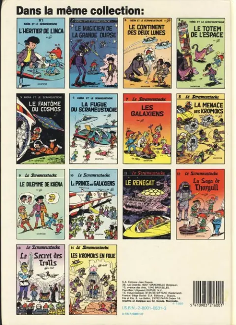Verso de l'album Le Scrameustache Tome 4 Le totem de l'espace