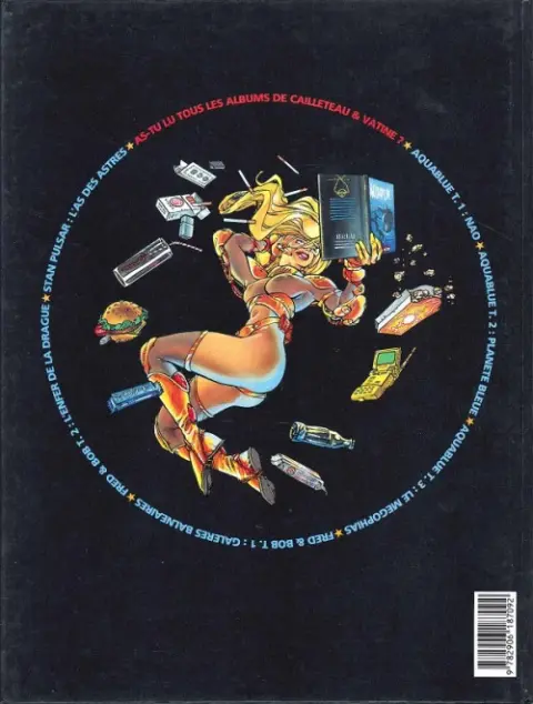 Verso de l'album Les tribulations cosmiques de Stan Pulsar L'As des Astres