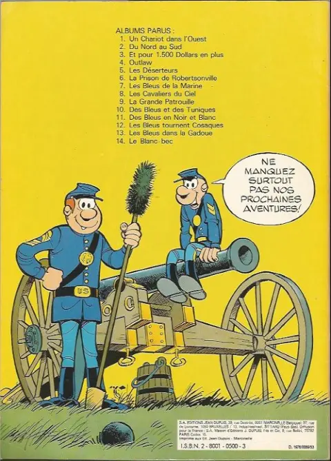 Verso de l'album Les Tuniques Bleues Tome 9 La grande patrouille
