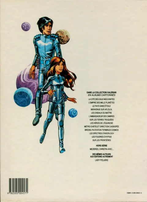 Verso de l'album Valérian Tome 1 La cité des eaux mouvantes
